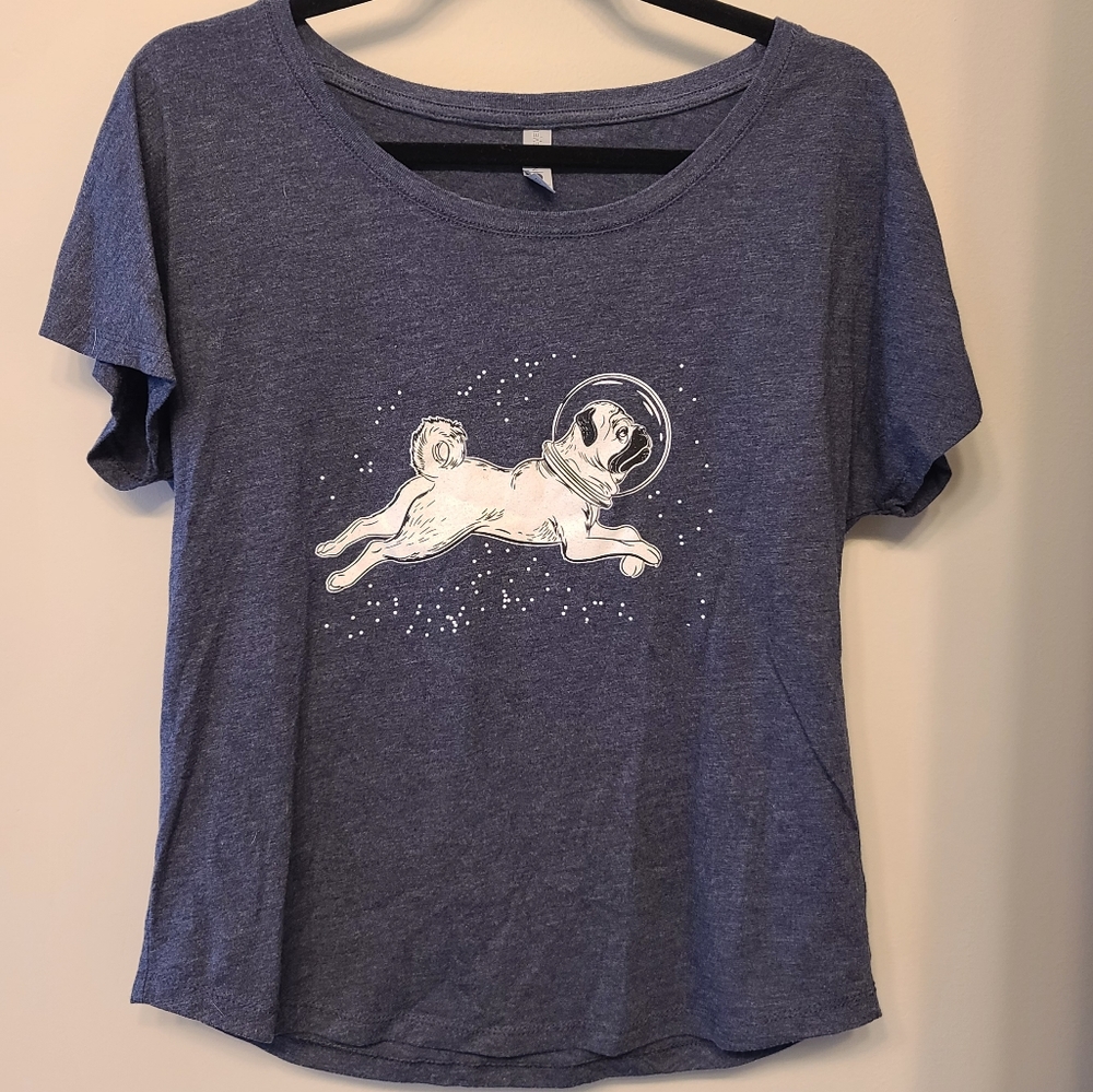 SOLD Space Pug graphic T shirt